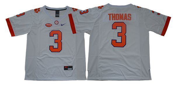 Men Clemson Tigers #3 Thomas White Nike NCAA Jerseys